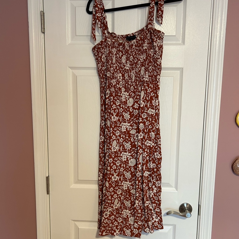 Sanctuary Red and White Floral Maxi Dress